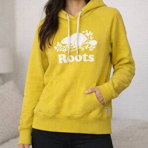 Classic Bright Yellow Roots Pullover Hoodie - Size Small